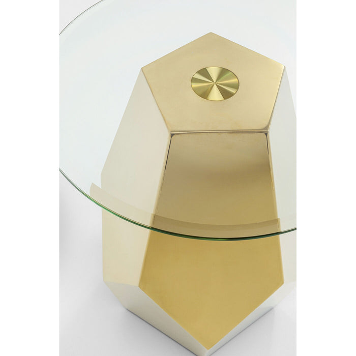 Kare Design Ricchezza Bijzettafel - goud - Ø45cm