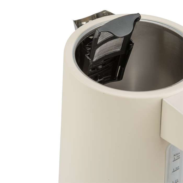 Bourgini Harmony Waterkoker 1.7L – RVS – Crème & Beukenhout