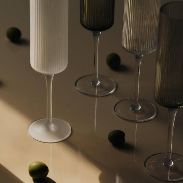 Ferm Living Ripple Flute Champagneglazen - 2st. - Clear