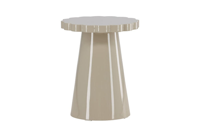 Rebellenclub Aris Bijzettafel - ¿45 cm - Glossy Beige