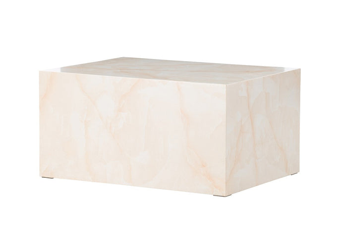 Rebellenclub Tusani Salontafel - 80 x 60 cm - Beige Marmerlook