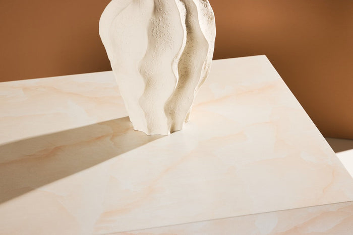 Rebellenclub Tusani Salontafel - 80 x 60 cm - Beige Marmerlook