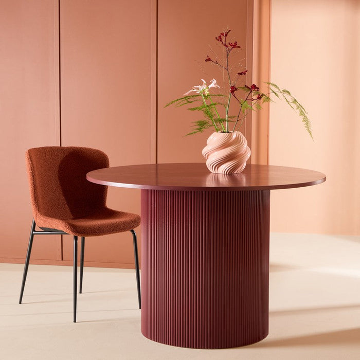 Rebellenclub Graus Eetkamertafel - ¿110 cm - Bordeauxrood