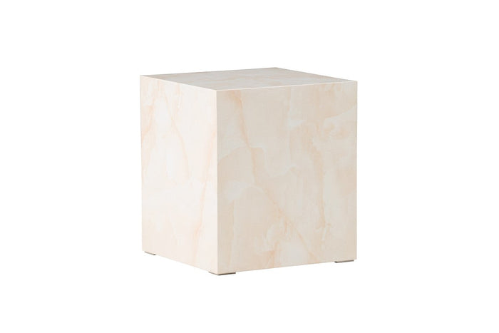 Rebellenclub Tusani Salontafel - 40 x 40 cm - Beige Marmerlook