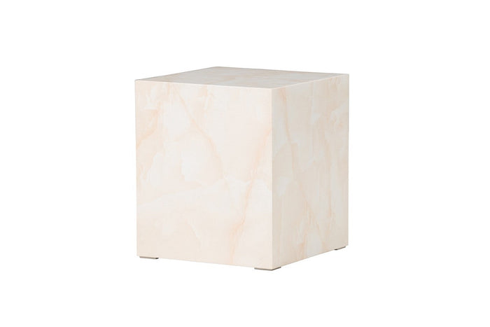 Rebellenclub Tusani Salontafel - 40 x 40 cm - Beige Marmerlook