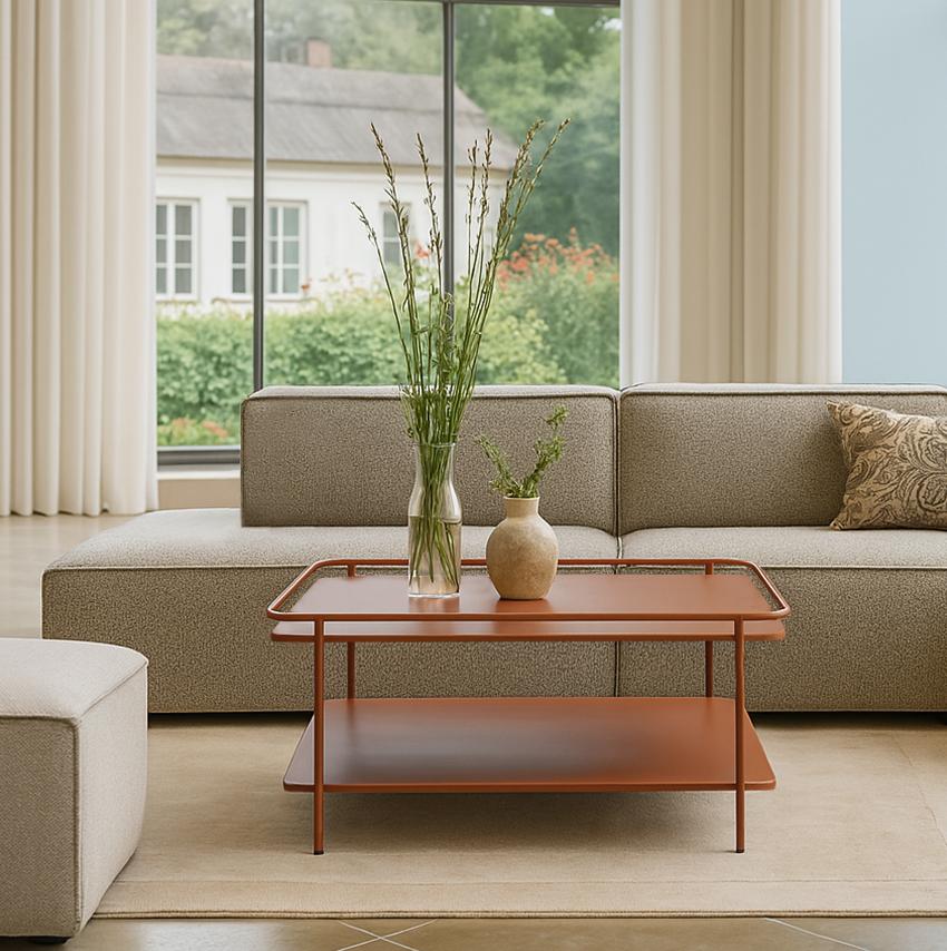 Rebellenclub Ubud Salontafel 75 x 75 cm - Terracotta