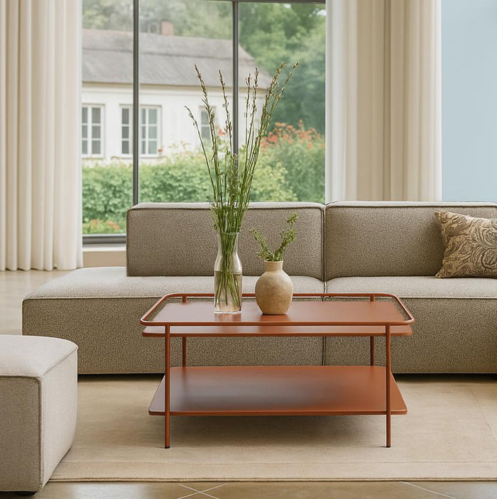 Rebellenclub Ubud Salontafel 75 x 75 cm - Terracotta