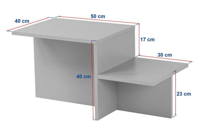 Giga Meubel - Salontafel Wit Hout - 80x40x40cm - Harmony