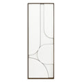 by fonQ Raised Abstraction Schilderij - Balanced - 40 x 118 cm - Bordeaux / Walnoot