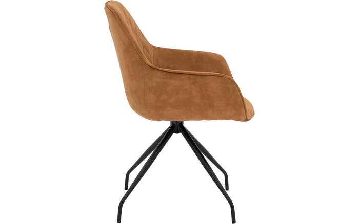 Goossens  Eetkamerstoel Ebi -  Fluweel met armleuning