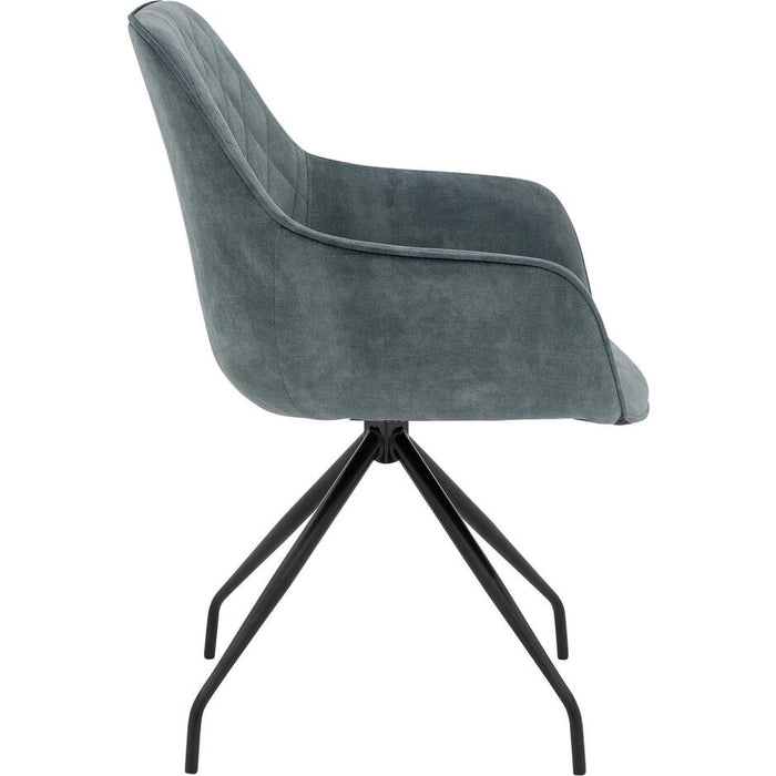 Goossens  Eetkamerstoel Ebi -  Fluweel met armleuning