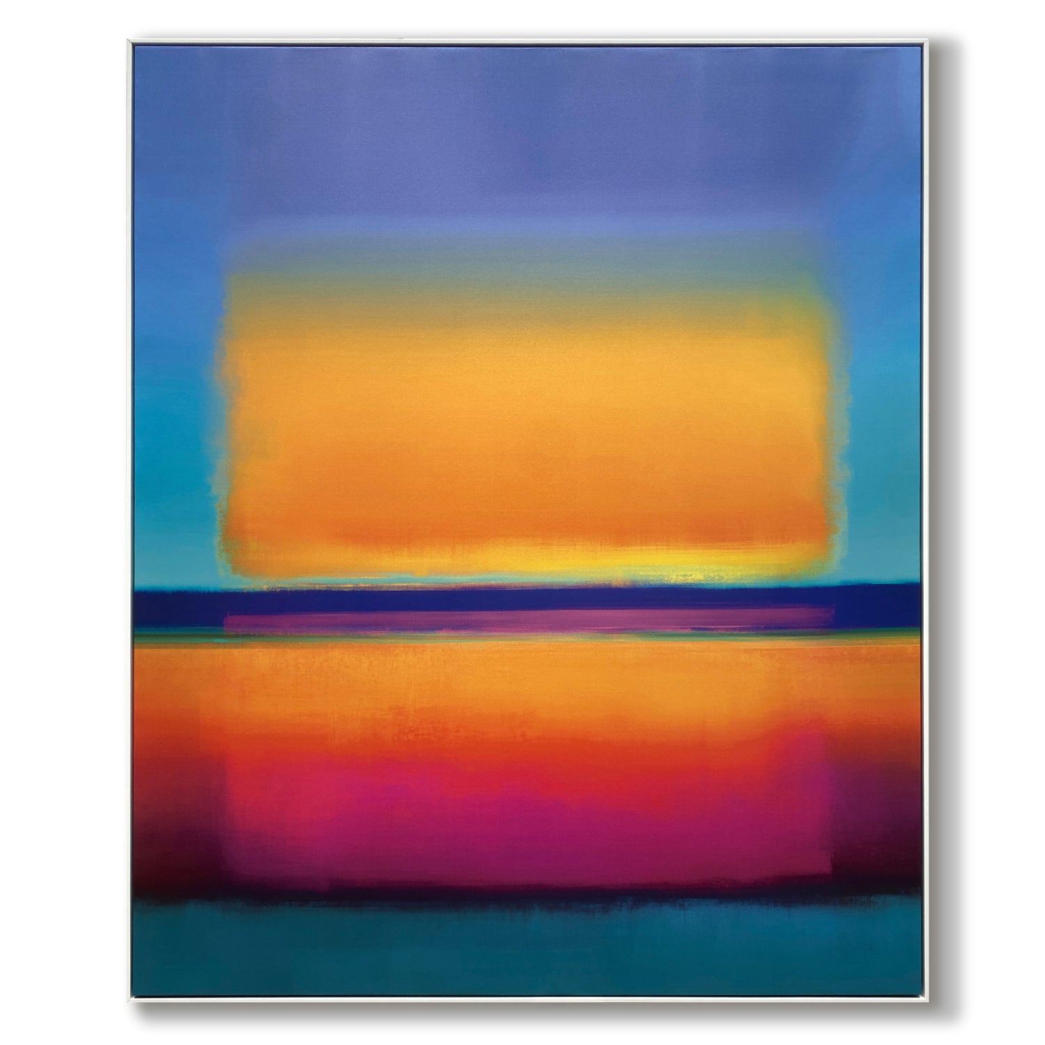by fonQ Neon Blaze Schilderij 100 x 120 cm - Wit