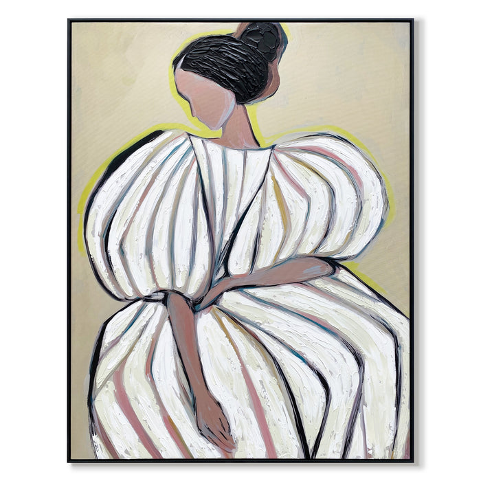 by fonQ Shy Layers Schilderij 78 x 100 cm - Zwart