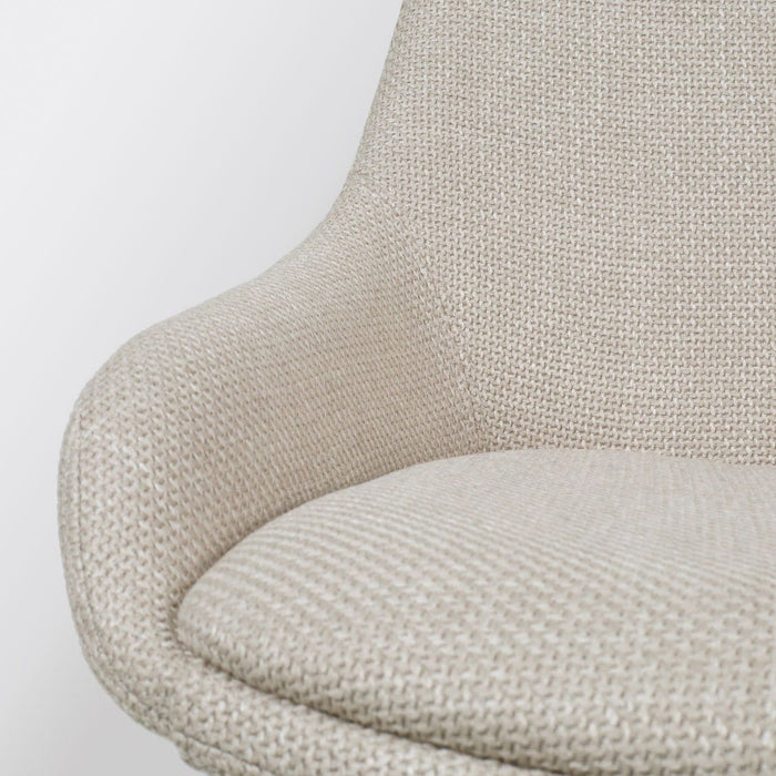 Nolon Nout-Isa Bureaustoel Beige - Stof - Wit Onderstel