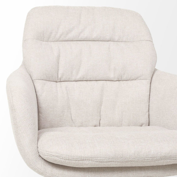 Nolon Nout-Mia Bureaustoel Beige - met Armleuning - Wit