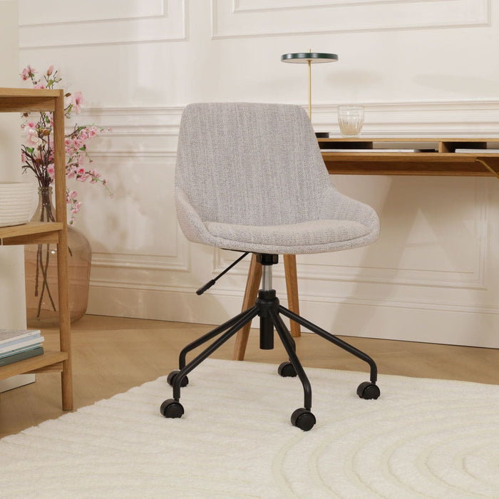 Nolon Nout-Isa Bureaustoel Beige Gemêleerd - Stof - Zwart Onderstel