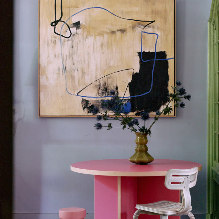 HKliving Dining Table Eettafel - Ø 130 cm - Raspberry