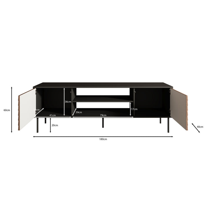Meubella - TV-Meubel Cordoba - Eiken - 180 cm