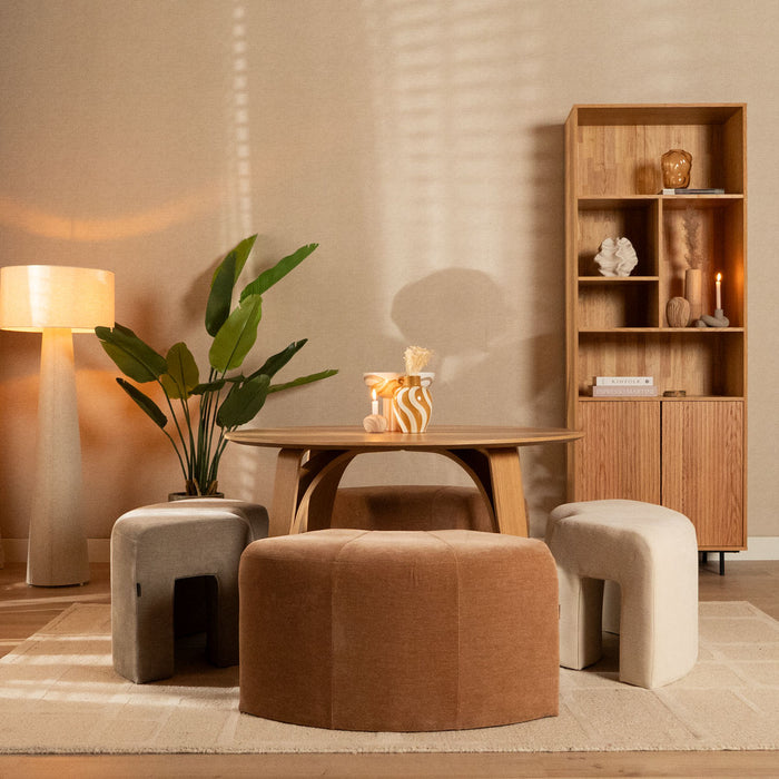 Bronx71 Modulaire hoekhocker Seth chenille off white