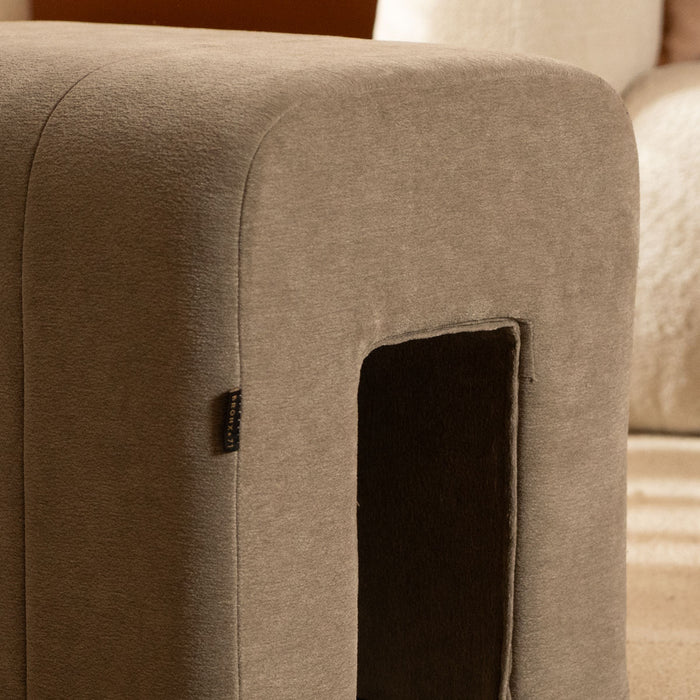 Bronx71 Modulaire hocker Seth chenille taupe