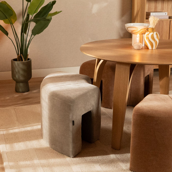 Bronx71 Modulaire hoekhocker Seth chenille taupe