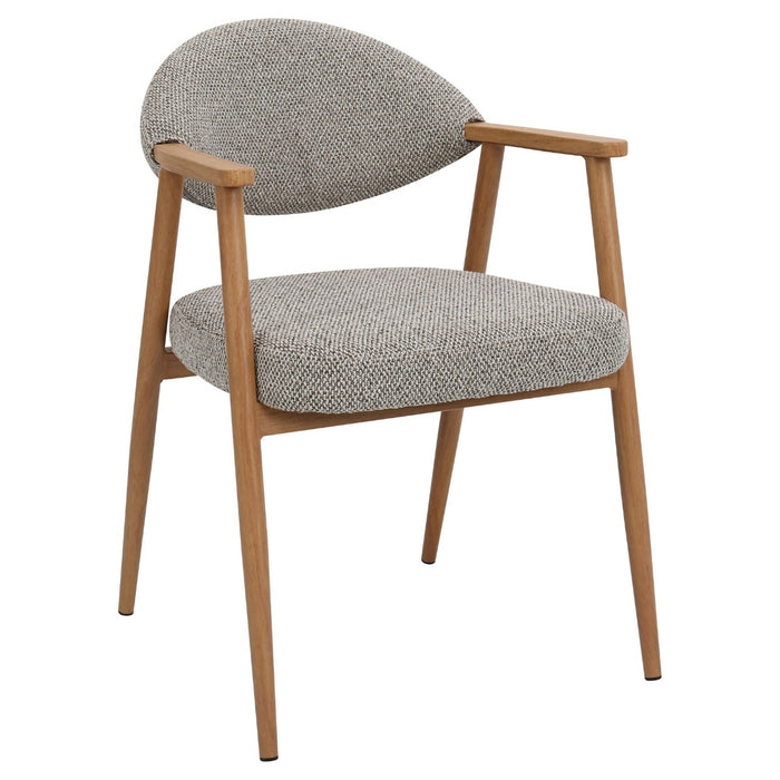 DÉJA Living - Eetkamerstoel Taupe|Naturel - Karup - Set van 2