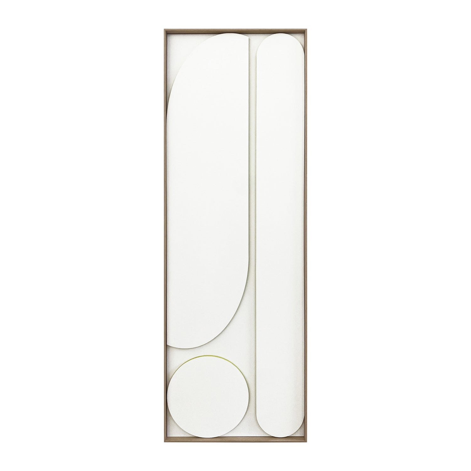 by fonQ Raised Abstraction Schilderij - Harmony - 40 x 118 cm - Lime / Eiken