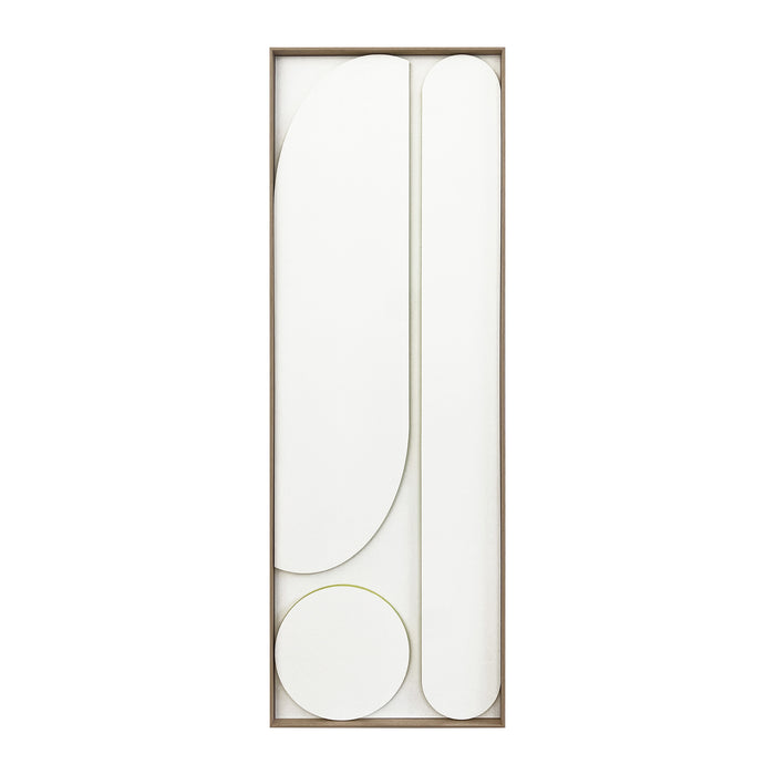 by fonQ Raised Abstraction Schilderij - Harmony - 40 x 118 cm - Lime / Eiken