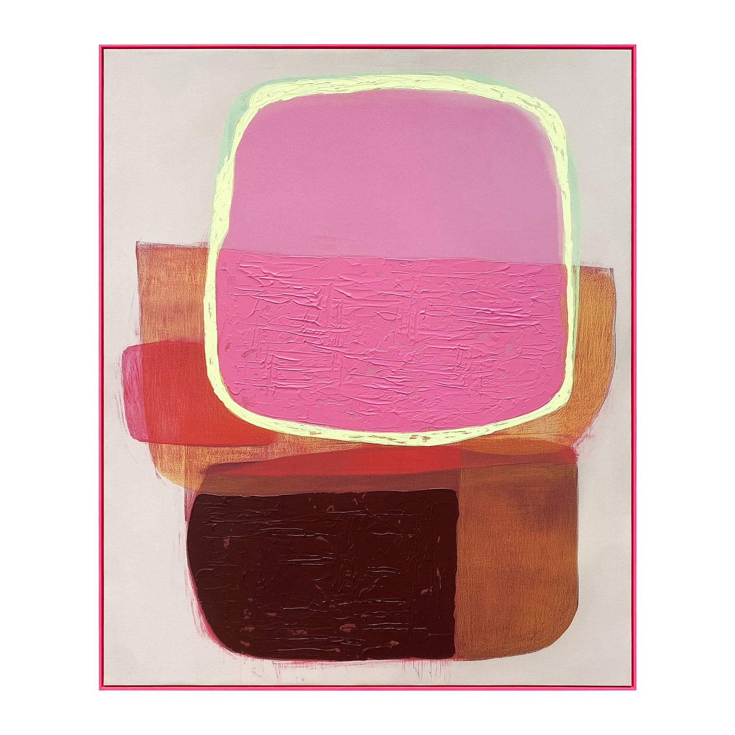 by fonQ Luminous Pop Schilderij 100 x 120 cm - Neon Roze