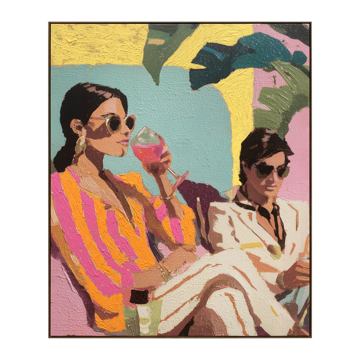 by fonQ Vintage Voyage Schilderij 100 x 120 cm - Walnoot