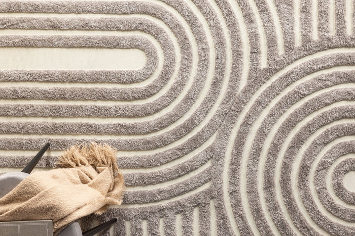 Rebellenclub Riihimaki Vloerkleed 290x200cm - Grijs|wit