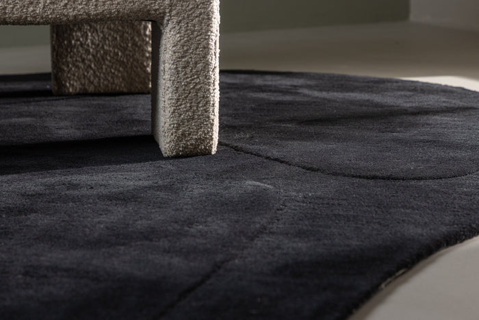 Rebellenclub Koa Vloerkleed Ovaal 290x175cm - Zwart