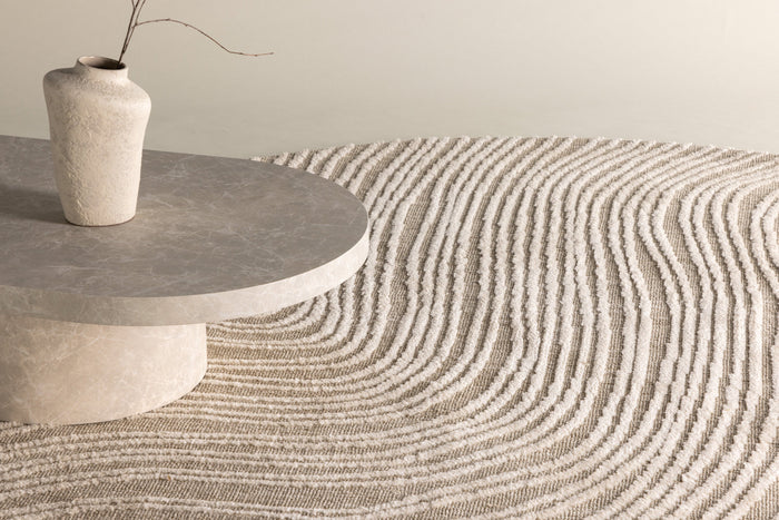 Rebellenclub Chaska Vloerkleed Rond 200x200cm - Beige