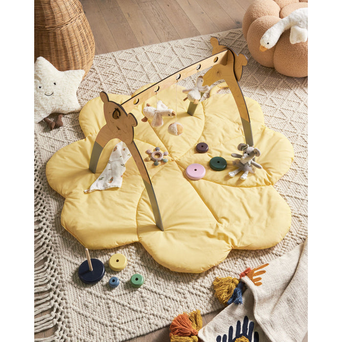 Beliani - ACADINE - Kinderspeelkleed - Geel - 110 x 110 cm - Katoen