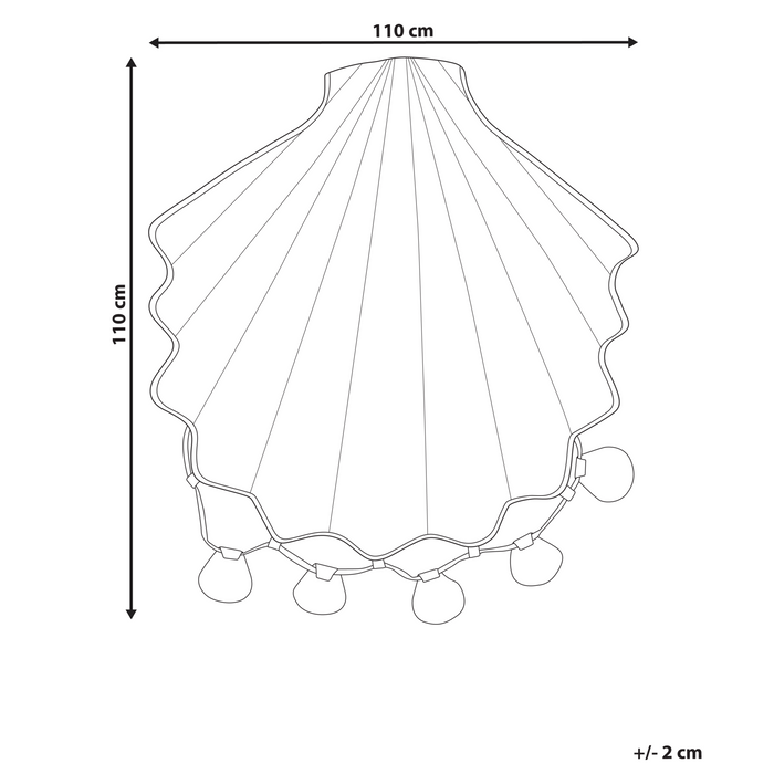 Beliani - KADMEA - Kinderspeelkleed - Wit - 110 x 110 cm - Katoen