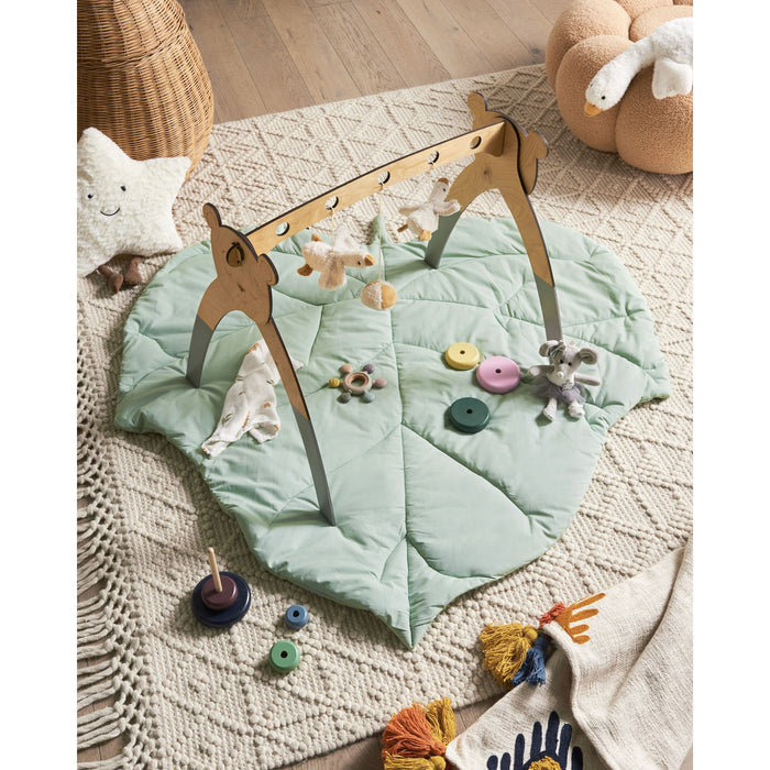 Beliani-HELIKON-Kinderspeelkleed-Lichtgroen-110 x 110 cm-Katoen