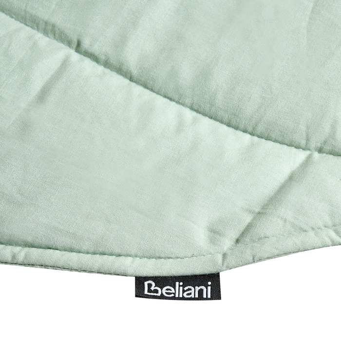 Beliani-HELIKON-Kinderspeelkleed-Lichtgroen-110 x 110 cm-Katoen