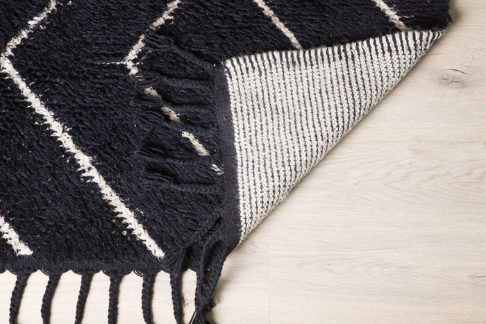 Rebellenclub Rossel Vloerkleed - 230 x 160 cm - Zwart