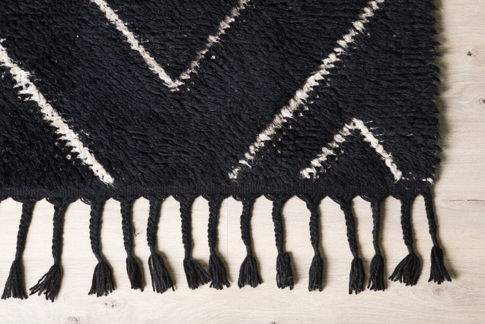 Rebellenclub Rossel Vloerkleed - 350 x 250 cm - Zwart