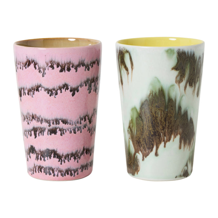 HKliving 70's Ceramics Theemok 0,46 L - Set van 2 - Baroque