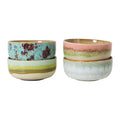 HKliving 70's Ceramics Dessert Kommen Ø 12,5 cm - Set van 4 - Impression