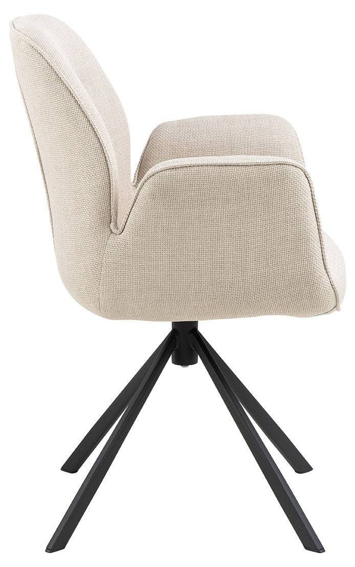Rebellenclub Arne Eetkamerstoel met Arm - Beige