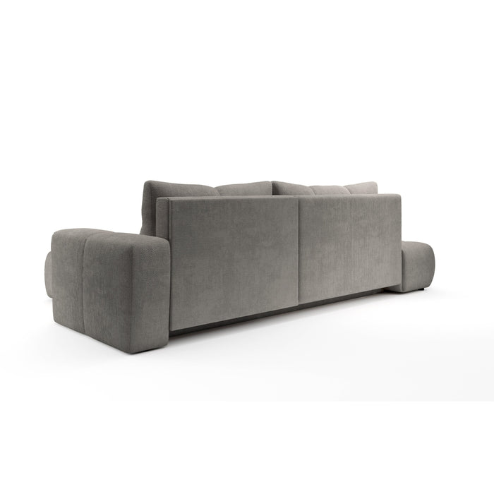 by fonQ Charme Hoekbank Rechts  met Slaapfunctie - Chenille - Warmgrijs