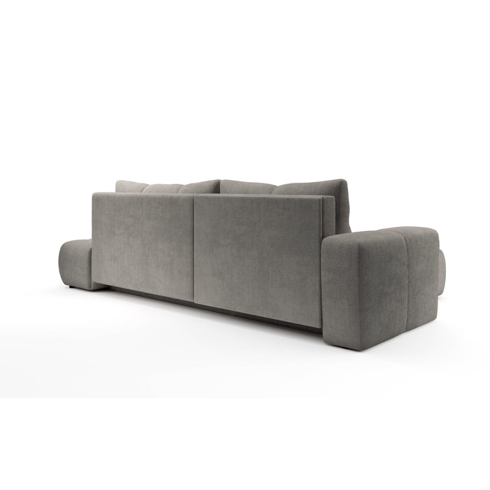 by fonQ Charme Hoekbank Links  met Slaapfunctie - Chenille - Warmgrijs