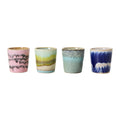 HKliving 70's Ceramics Eierdopjes Set van 4 - Vibrance