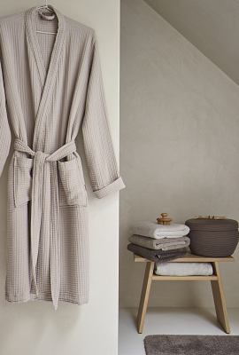 London Badtextiel Truffle | 100 x 150 cm | Grijs | Beige | Katoen