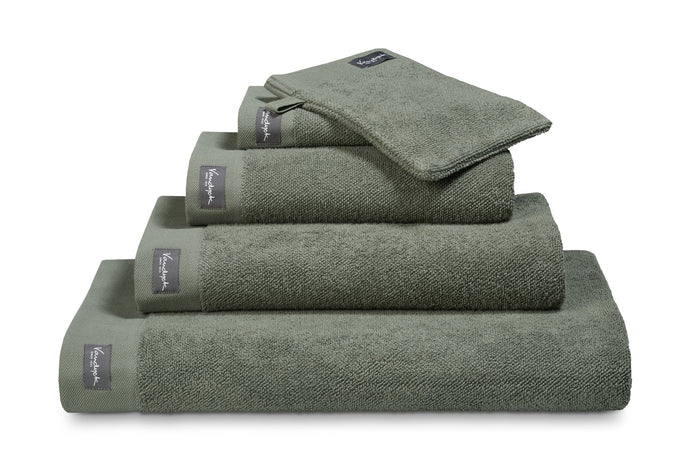 Handdoek Home Uni Olive | 90 x 180 cm | Groen | Katoen
