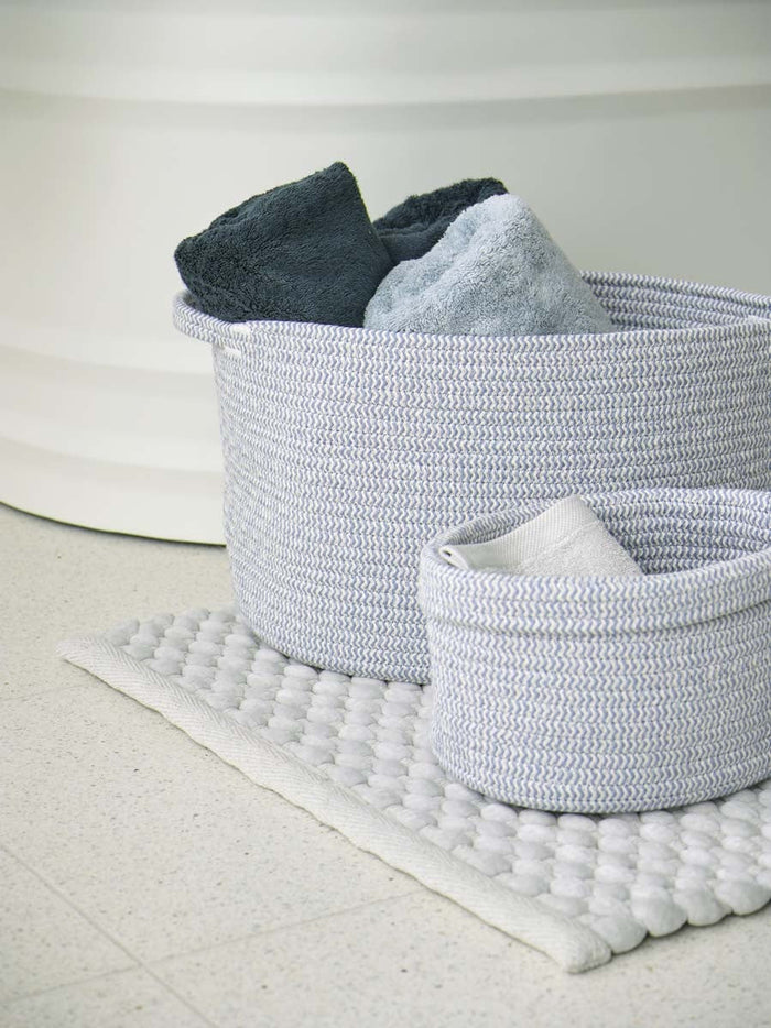 London Badtextiel Ice | 100 x 150 cm | Grijs | Blauw | Katoen