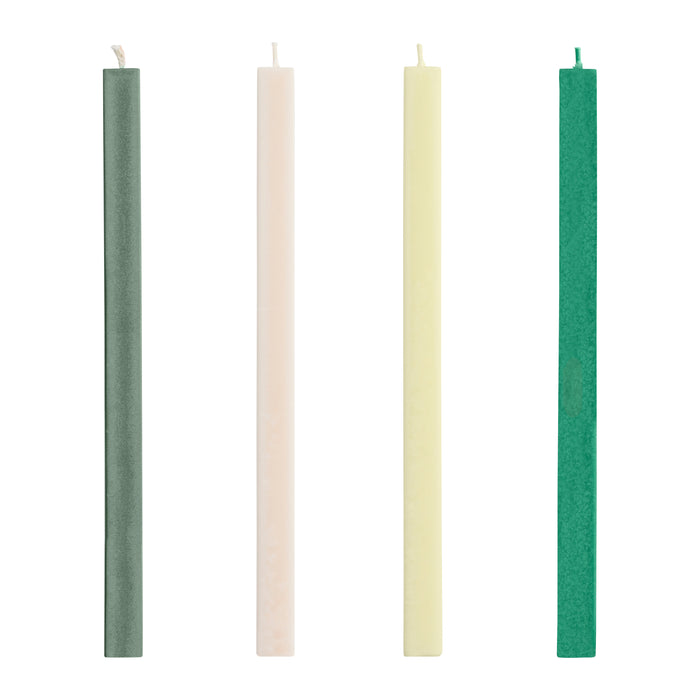HAY Square Kaarsen - Set van 4 - Groen / Wit