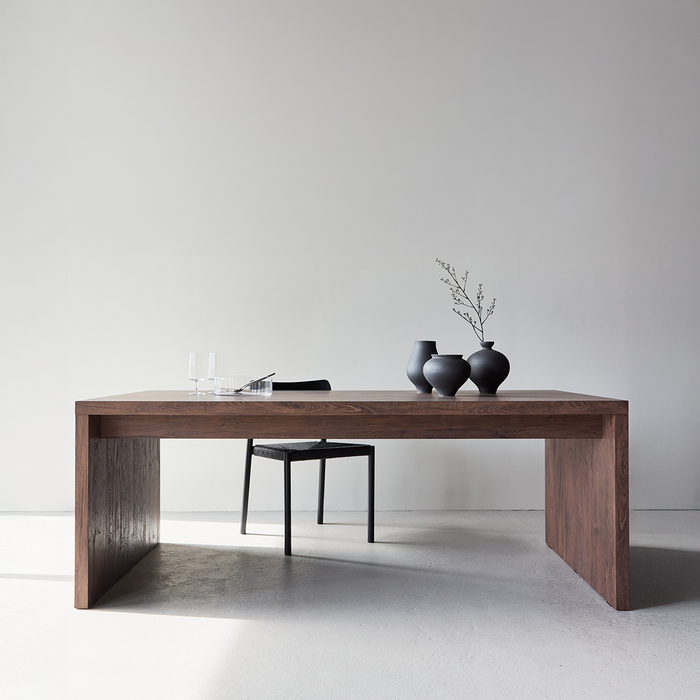 Nest living Nami Houten Eettafel Donkerbruin - 200 x 75 cm